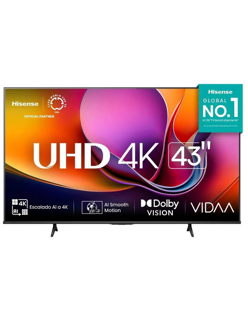 Pantalla smart TV LED de 43 pulgadas 4K/UHD 43A65NV con AI Smooth Motion