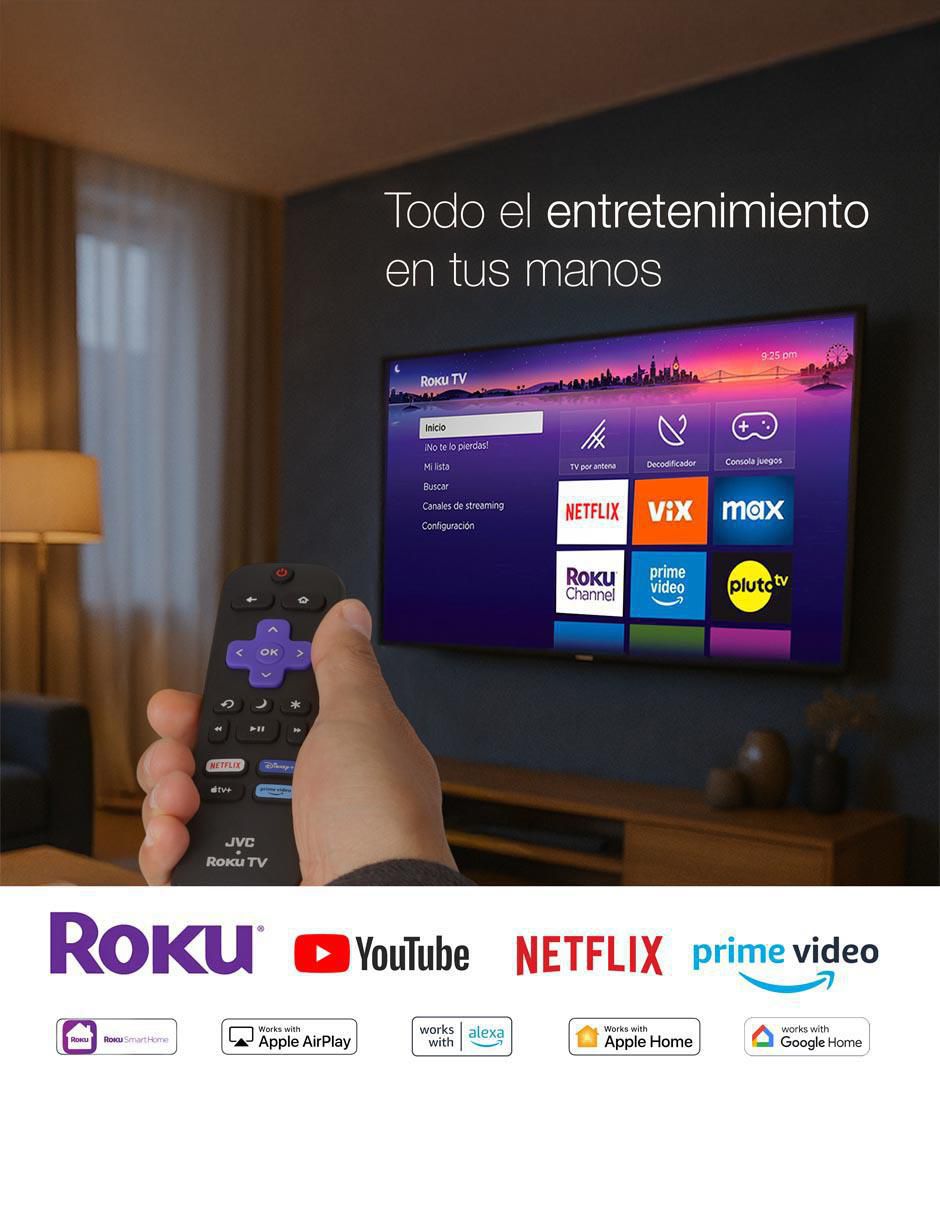 Pantalla Smart Tv LED de 24 pulgadas HD 
SI24R con Roku Tv 2