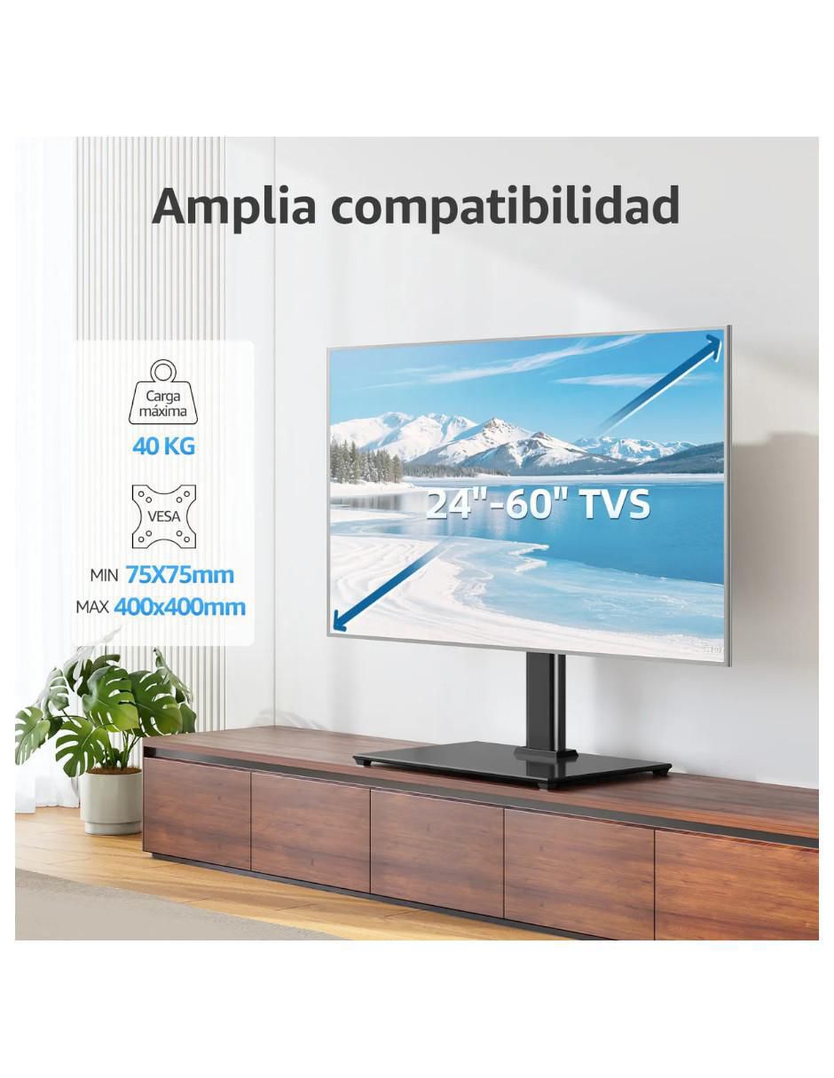Soporte piso para pantalla fijo 24 - 65 pulgadas 2