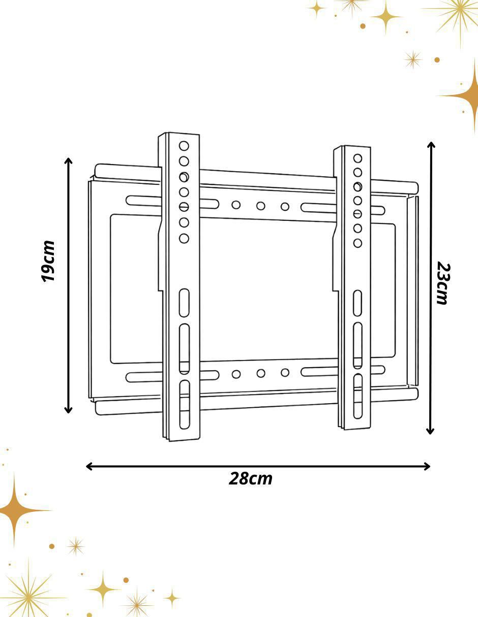 Soporte de pared para pantalla fijo 14 - 42 pulgadas 8