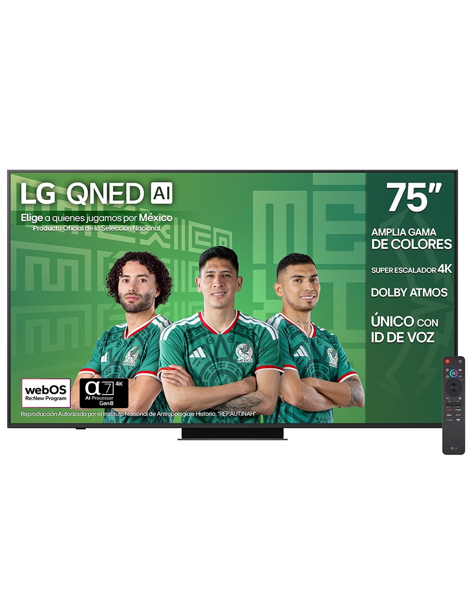 Pantalla Smart TV QNED de 75 pulgadas 4K/UHD 75QNED83ASG con AI webOS