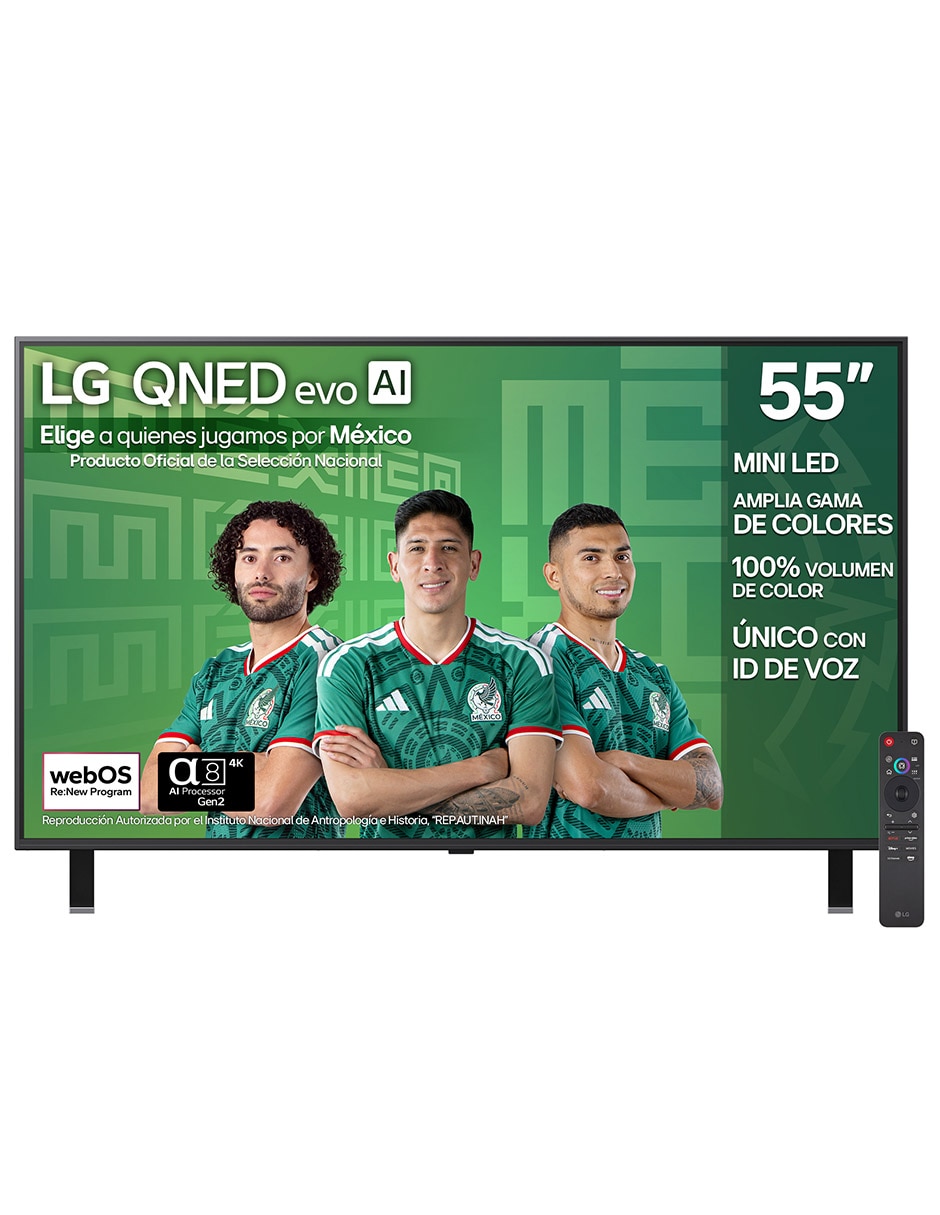 Pantalla Smart TV QNED de 55 pulgadas 4K 55QNED85ASG con evo AI